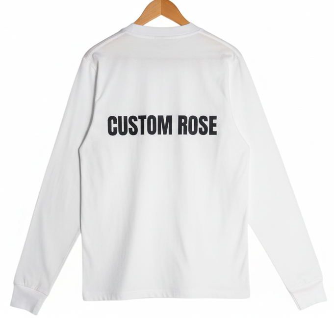 Unisex White Long Sleeve Shirt