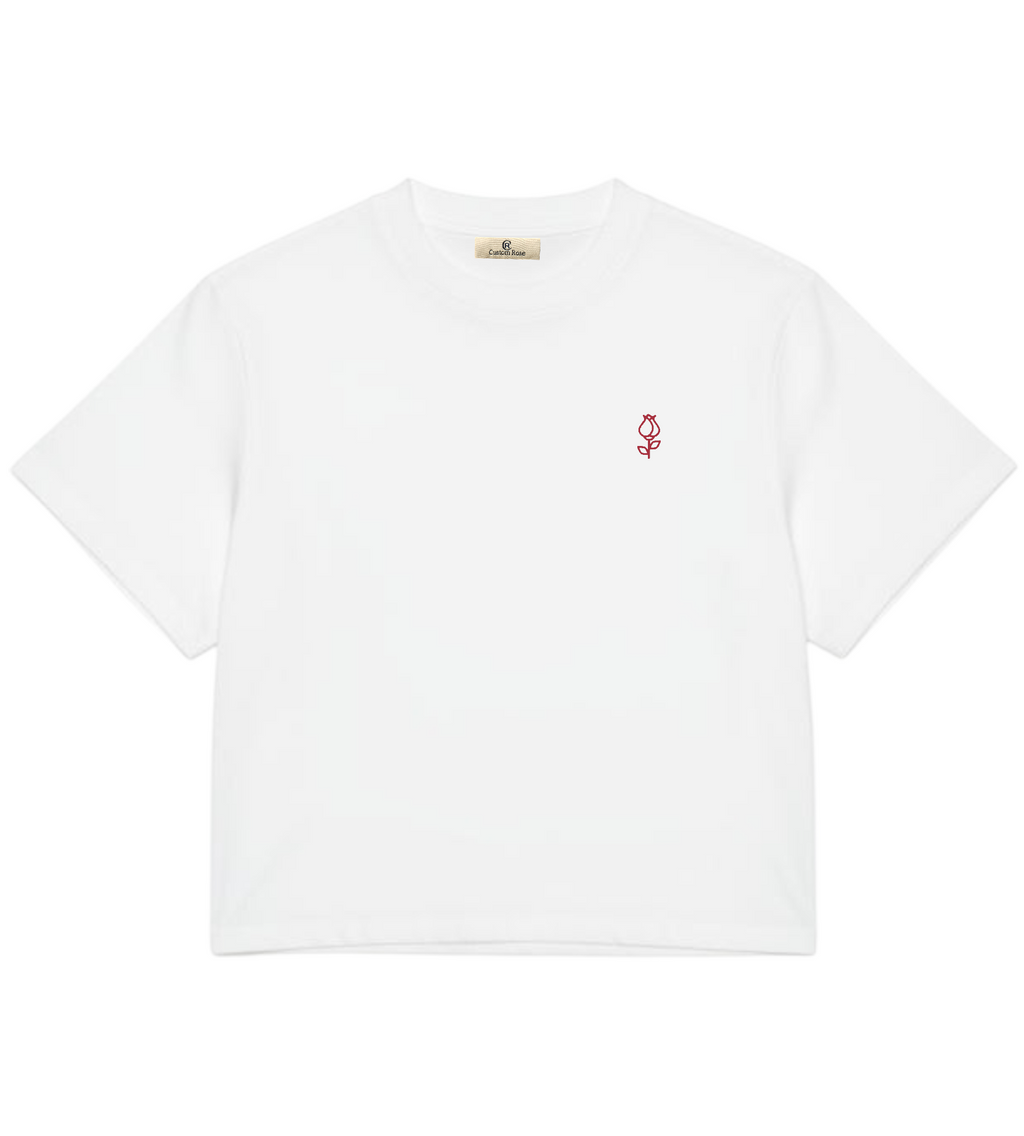 Women's White Heavyweight Boxy T-Shirt