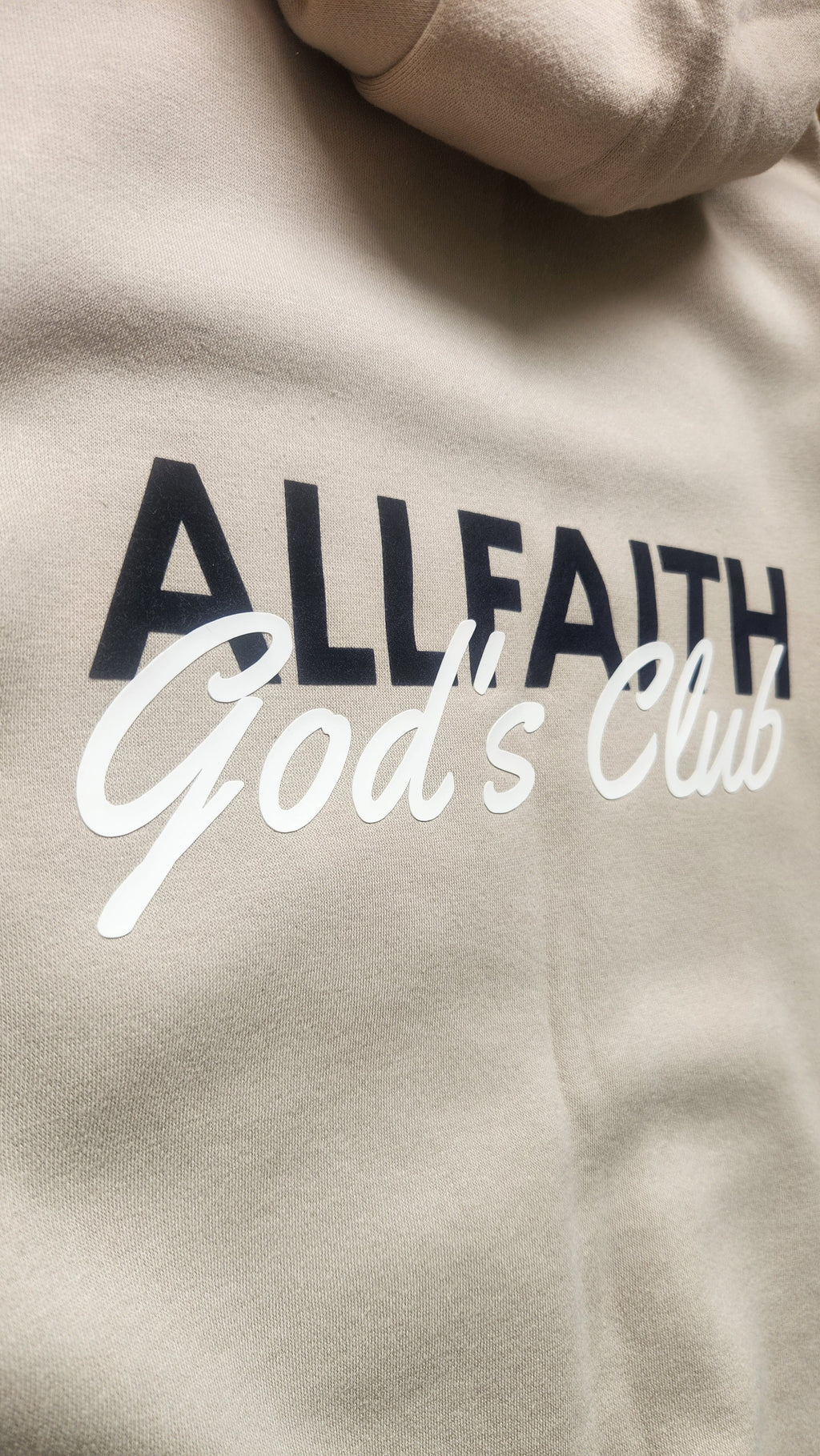 Unisex ALLFAITH GOD'S CLUB Stone Grey Hoodie